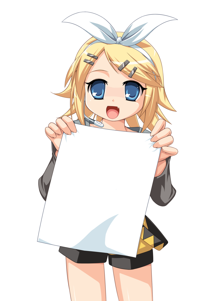 rin holding paper